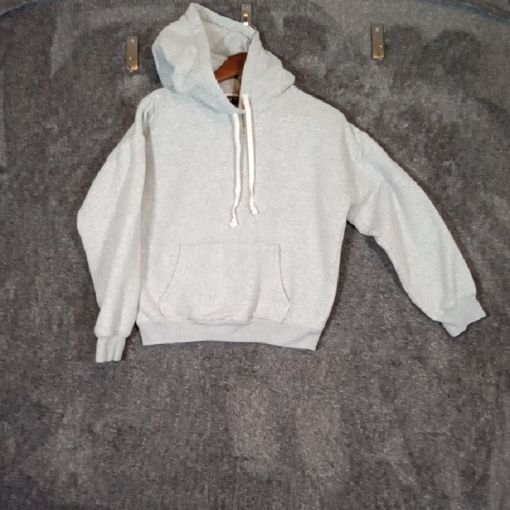 J. Crew Heritage Fleece Hoodie Heather Gray Cotton  Womens Small